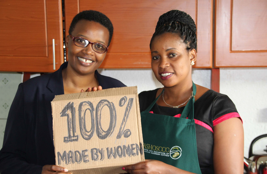 Ruandische Frauen der Kaffee-Kooperative