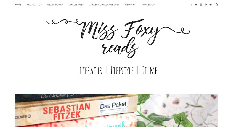 Website von Julia Lotz und Miss Foxy Reads