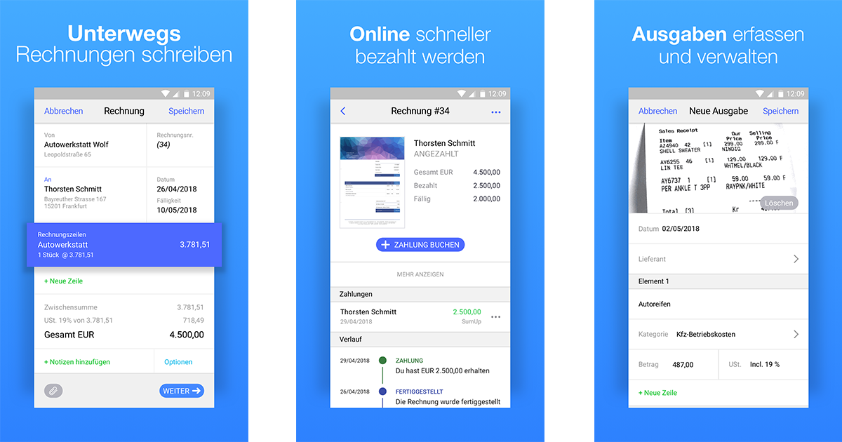 Das optimierte mobile Rechnungsprogramm für Android: Jetzt im Play Store