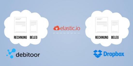 Rechnungen und Blege aus dem Rechnungsprogramm Debitoor mit  elastic.io zur Dropbox exportieren