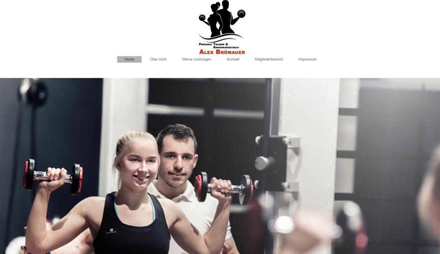 Website von Fitnesstrainer Alexander Brömauer