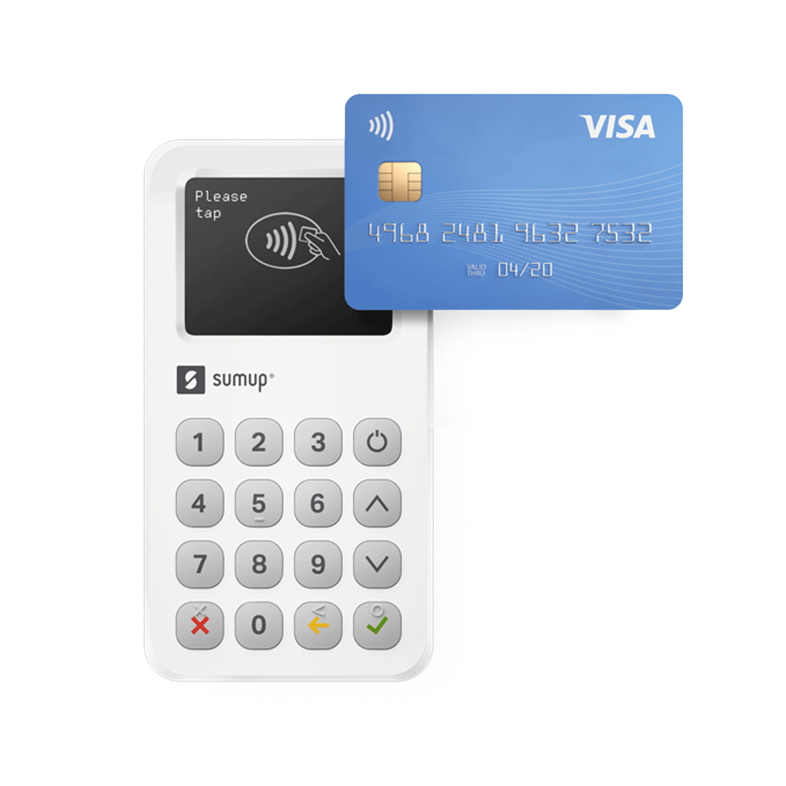 Kartenzahlung wird mit einem SumUp Kartenterminal angenommen und in der Debitoor App erfasst